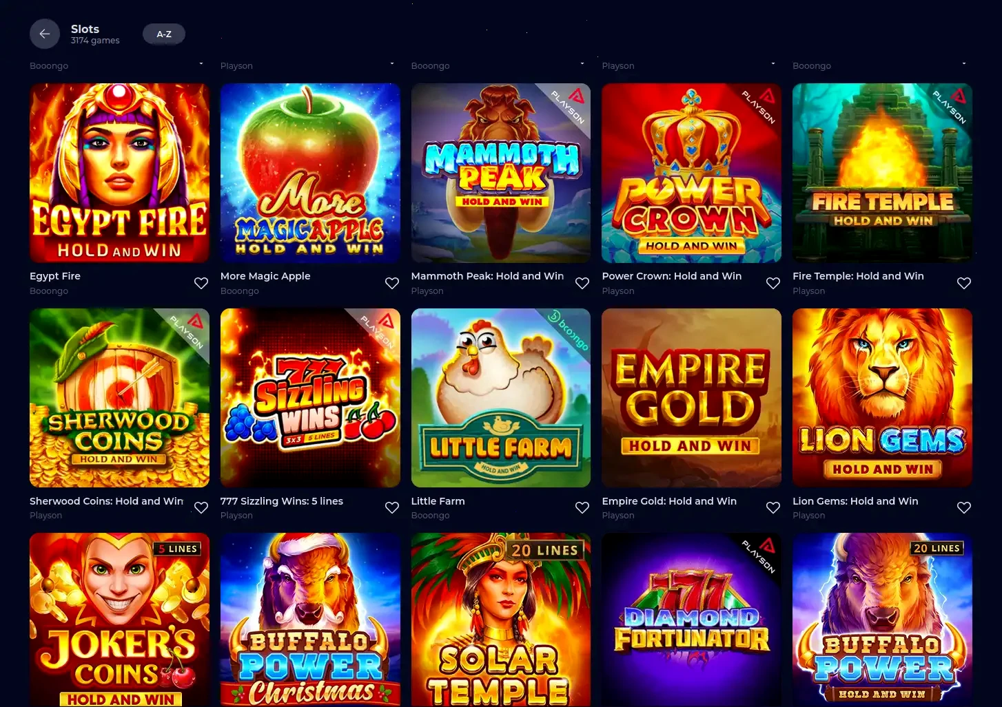 Captaincooks Online Casino Spielübersicht